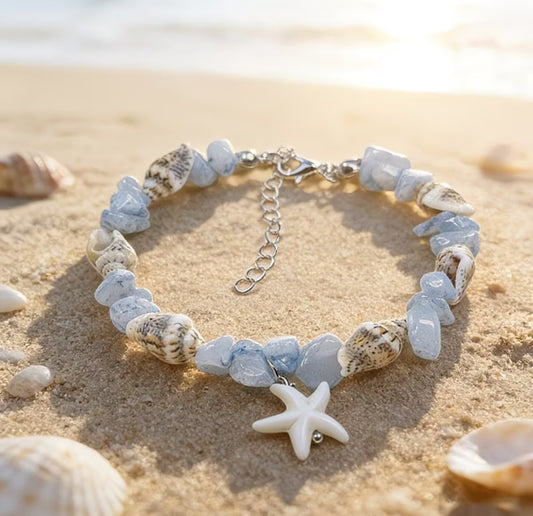 Beach signature bracelet, made from high-quality materials, paired with pearls