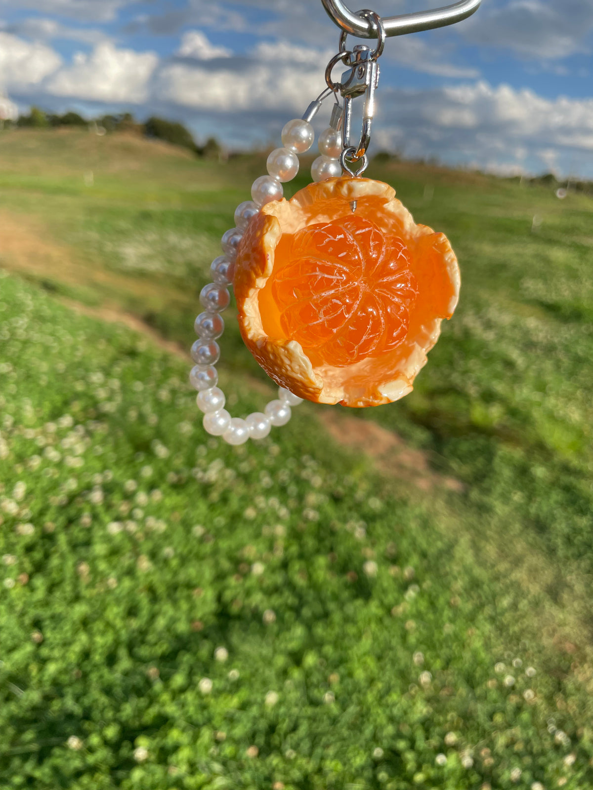 Fruit keychains, various shapes, apple, blueberry, strawberry, orange, cherry, avocado